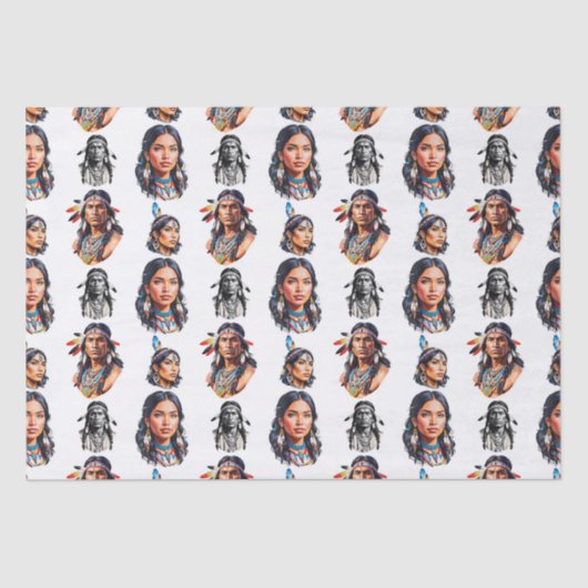 Design des Stammmusters eines systemeigenen Amerik Seidenpapier (Vorderseite)