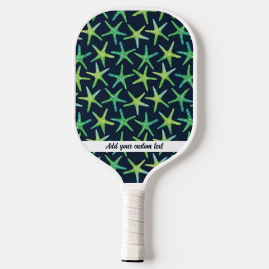 Design des Starfish Beach Themes Pickleball Schläger (Rückseite)