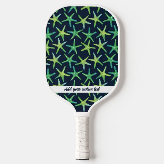Design des Starfish Beach Themes Pickleball Schläger (Vorderseite)