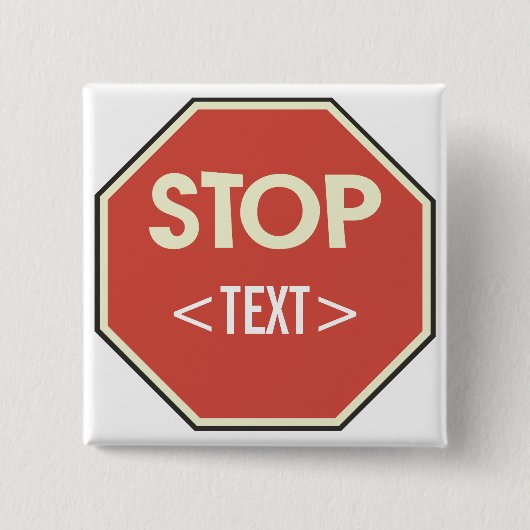 Design des STOPP-Zeichens anpassen,<TEXT> Button (Vorderseite)