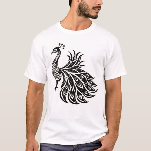 Design des strahlenden Peacock Glory-T - Shirt (Vorderseite)