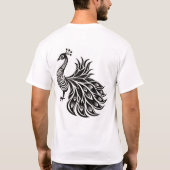 Design des strahlenden Peacock Glory-T - Shirt (Rückseite)