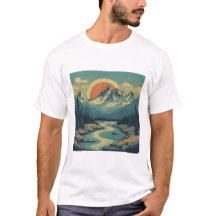 Design des Sunset Mountain T - Shirt