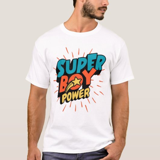 Design des Super Boy Power T - Shirt (Vorderseite)