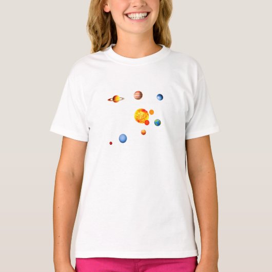 Design des T - Shirt des Sonnensystems, Kid's Shir (Vorderseite)