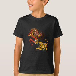 Design des T - Shirt Dragon-and-Tiger-Yin-Yang