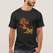 Design des T - Shirt Dragon-and-Tiger-Yin-Yang (Vorderseite)