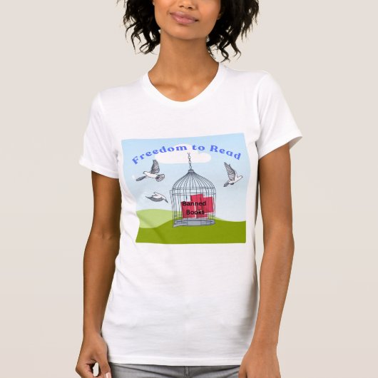 Design des T - Shirt "Freedom to Read" (Vorderseite)