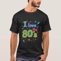 Design des T - Shirt für Retro-Lieben der 80er Jah