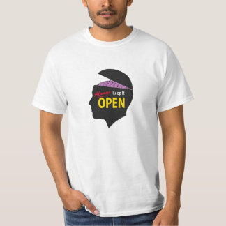 Design des T - Shirt "Immer einen offenen Geist Be