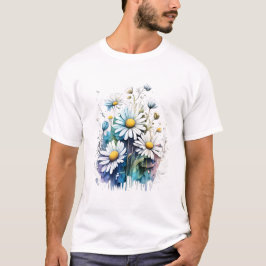 Design des T - Shirt "Weiße Blüten"