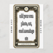 Design des Tarots Justiz Postkarte (Vorderseite)