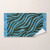 Design des Tiger Stripe Blue Glitzer Badhandtuch Set (Handtuch)