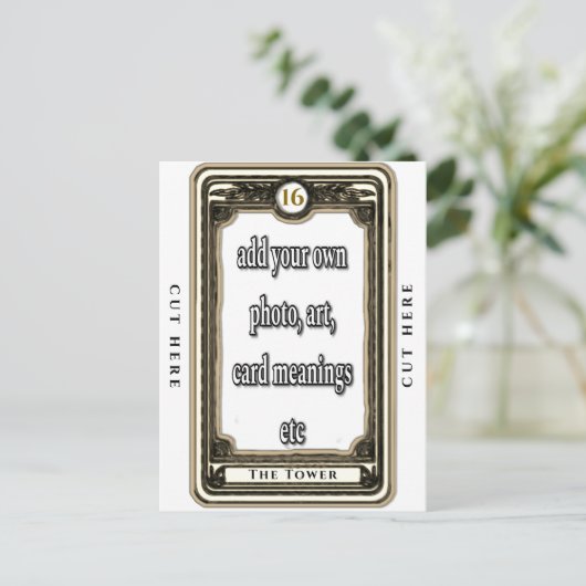 Design des Tower Tarot Postkarte (Stehend Vorderseite)