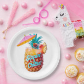 Design des tropischen Party von Sippin & Chillin Pappteller (Party)