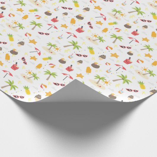 Design des tropischen Sommerstrand Geschenkpapier (Ecke)