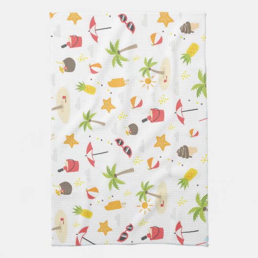 Design des tropischen Sommerstrandes Geschirrtuch (Vertikal)