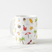 Design des tropischen Sommerstrandes Kaffeetasse (Vorderseite Links)