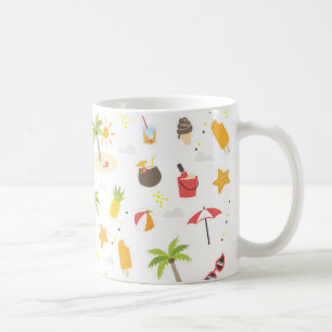 Design des tropischen Sommerstrandes Kaffeetasse