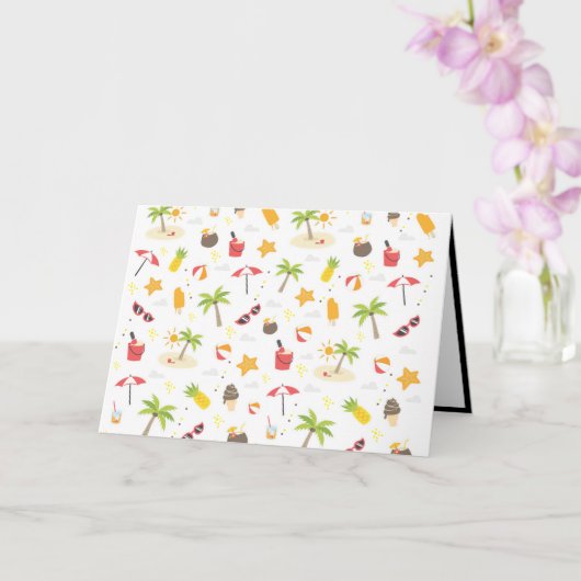 Design des tropischen Sommerstrandes Karte (Orchidee)