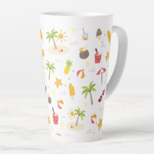 Design des tropischen Sommerstrandes Milchtasse