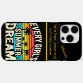 Design des tropischen Sommertextes Case-Mate iPhone Hülle (Rückseite (Horizontal))