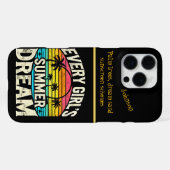 Design des tropischen Sommertextes iPhone Hülle (Rückseite (Horizontal))