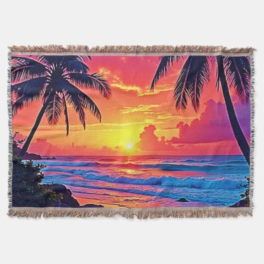 Design des tropischen Sonnenuntergangs Decke (Vorderseite)