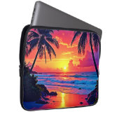 Design des tropischen Sonnenuntergangs Laptopschutzhülle (Vorne Rechts)