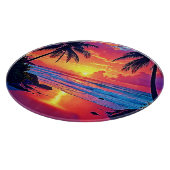 Design des tropischen Sonnenuntergangs Schneidebrett (Ecke)