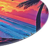 Design des tropischen Sonnenuntergangs Schneidebrett (Ecke)