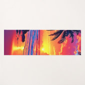 Design des tropischen Sonnenuntergangs Yogamatte (Vorderseite (Horizontal))