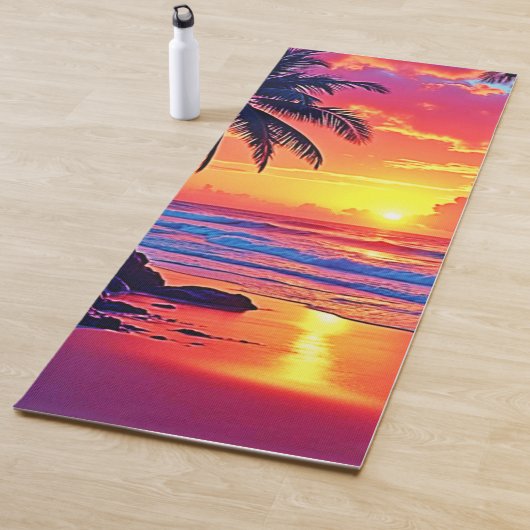Design des tropischen Sonnenuntergangs Yogamatte (Beispiel)
