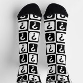 Design des überprüften Fragezeichens Socken (Oben)