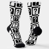 Design des überprüften Fragezeichens Socken (Gewinkelt)