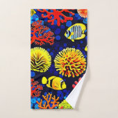 Design des Unterwasserriffs Badhandtuch Set (Handtuch)