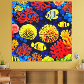 Design des Unterwasserriffs Leinwanddruck (Insitu (Wohnzimmer))
