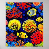 Design des Unterwasserriffs Poster (Vorne)