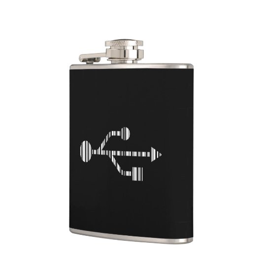 Design des USB LOGO BAR CODE-Computermusters Flachmann (Links)