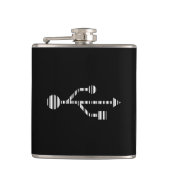 Design des USB LOGO BAR CODE-Computermusters Flachmann (Vorderseite)