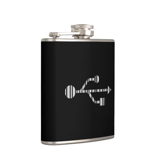 Design des USB LOGO BAR CODE-Computermusters Flachmann (Rechts)