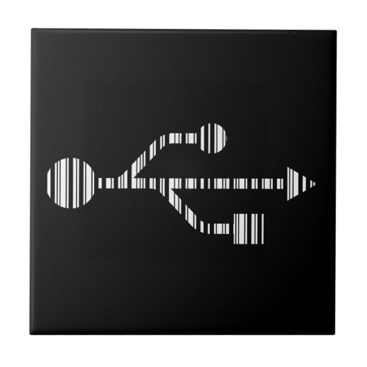 Design des USB LOGO BAR CODE-Computermusters Fliese (Vorderseite)