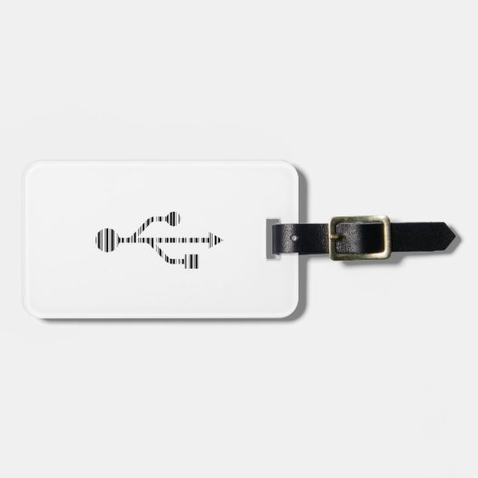 Design des USB LOGO BAR CODE-Computermusters Gepäckanhänger (Vorderseite horizontal)