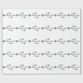 Design des USB LOGO BAR CODE-Computermusters Geschenkpapier (Flach)