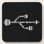 Design des USB LOGO BAR CODE-Computermusters Getränkeuntersetzer (Vorderseite)