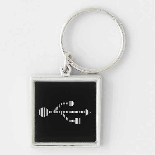 Design des USB LOGO BAR CODE-Computermusters Schlüsselanhänger (Vorne)