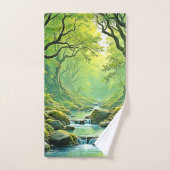 Design des verzauberten Waldschlammes Badhandtuch Set (Handtuch)