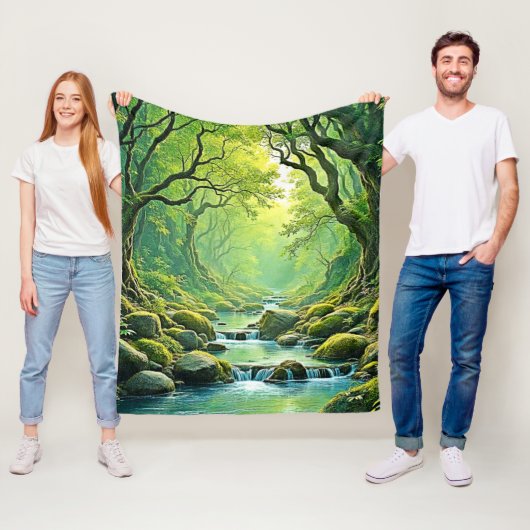 Design des verzauberten Waldschlammes Fleecedecke (Beispiel)