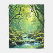 Design des verzauberten Waldschlammes Fleecedecke (Vorderseite)