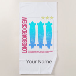 Design des Vintagen Skaters auf der Longboard-Retr Strandtuch